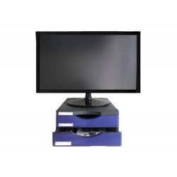 SOPORTE ARCHIVO 2000 PARA MONITOR POLIESTER 100% RECICLADO CON DOS CAJONES HASTA 10 KG COLOR NEGRO/A