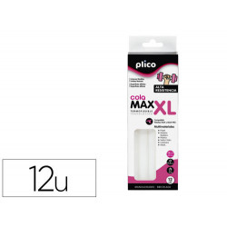 BARRA TERMOFUSIBLE PLICO COLA EXTRAFUERTE MAX XL 11,5 MM DE DIAMETRO X 200 MM DE ALTO BLISTER DE 12 