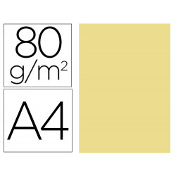 PAPEL COLOR LIDERPAPEL A4 80G/M2 AMARILLO PAQUETE DE 100