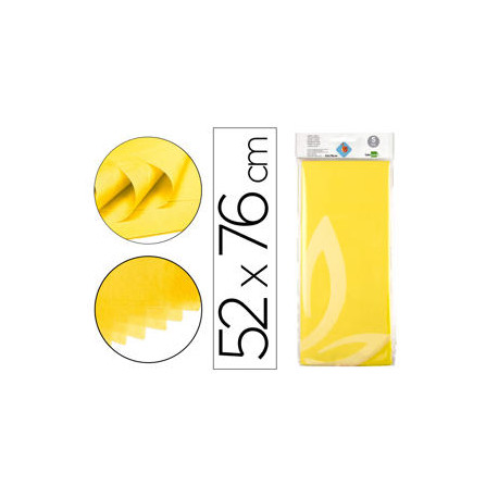 PAPEL SEDA LIDERPAPEL 52X76CM 18G/M2 BOLSA DE 5 HOJAS AMARILLO PAPEL SEDA LIDERPAPEL 52X76CM 18G/M2 BOLSA DE 5 HOJAS AMARILLO