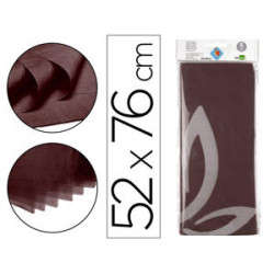 PAPEL SEDA LIDERPAPEL 52X76CM 18G/M2 BOLSA DE 5 HOJAS MARRON