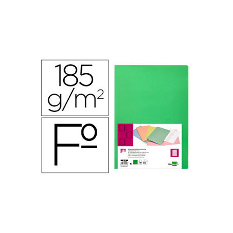 SUBCARPETA LIDERPAPEL FOLIO VERDE INTENSO 180G/M2