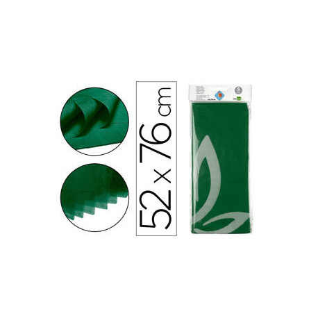 PAPEL SEDA LIDERPAPEL 52X76CM 18G/M2 BOLSA DE 5 HOJAS VERDE OSCURO PAPEL SEDA LIDERPAPEL 52X76CM 18G/M2 BOLSA DE 5 HOJAS VERDE OSCURO