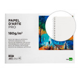 BLOC DIBUJO LIDERPAPEL ARTISTICO ESPIRAL 460X325MM 20 HOJAS 180 G/M2 SIN RECUADROPERFORADO