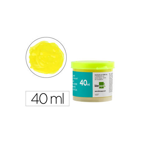 TEMPERA LIDERPAPEL ESCOLAR 40 ML AMARILLO LIMON