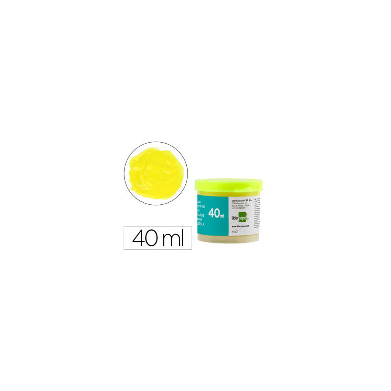 TEMPERA LIDERPAPEL ESCOLAR 40 ML AMARILLO LIMON