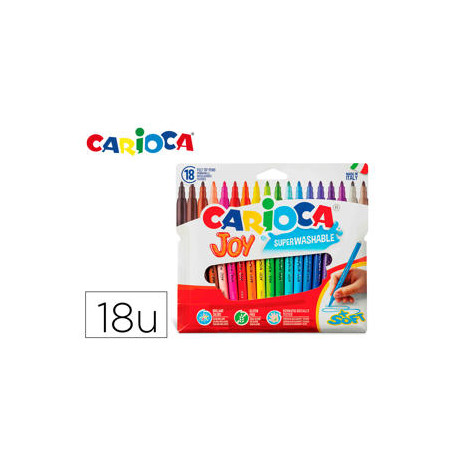 ROTULADOR CARIOCA JOY CAJA DE 18 COLORES