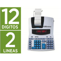 CALCULADORA IBICO 1231X IMPRESORA PANTALLA LCD PAPEL 57 MM 12 DIGITOS 2 COLORES IMPRESION BICOLOR BL