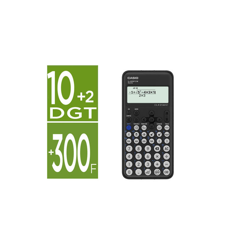 Calculadora casio fx-82sp cw iberia classwiz cientifica + 300 funciones 9 memorias con tapa.