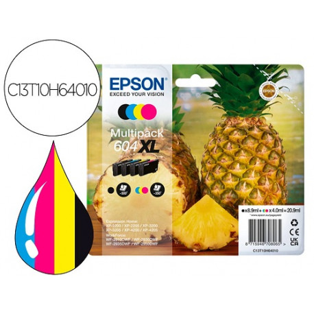 INK-JET EPSON 604XL EXPRESSION HOME XP-2200 / 2205 / 3200 / 3205 / 4200 / 4205 / WF-2910 SERIES PACK