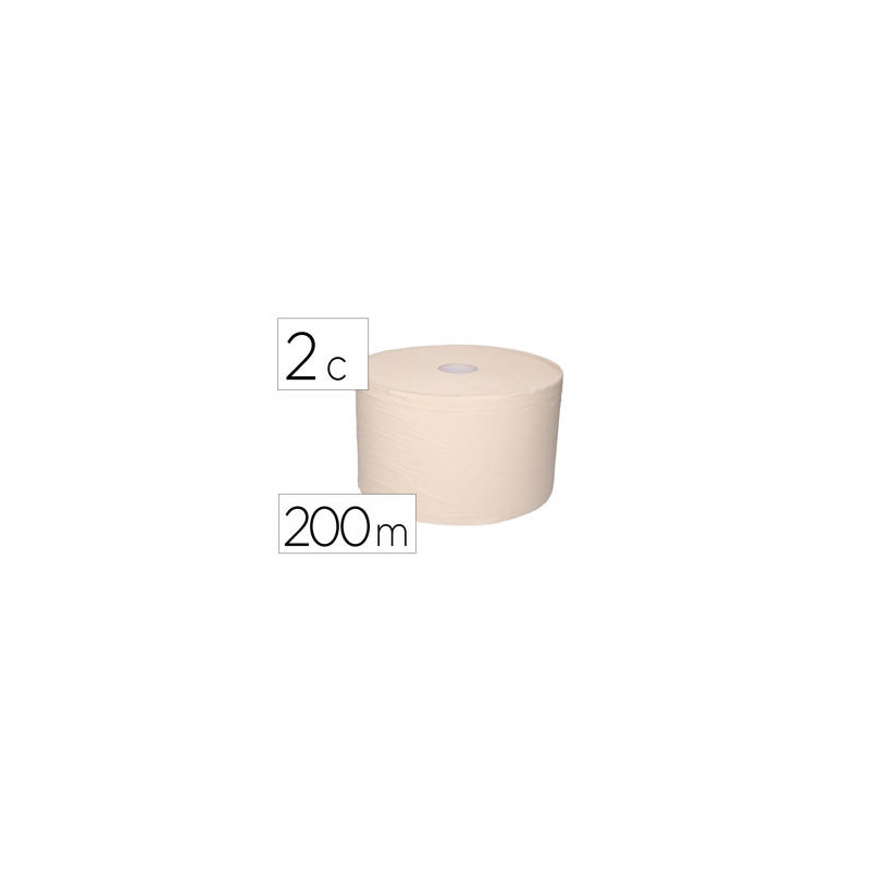 PAPEL HIGIENICO INDUSTRIAL BUNZL GREENSOURCE CELULOSA BLANCA 2 CAPAS SISTEMA EXTRACCION CENTRAL ROLL