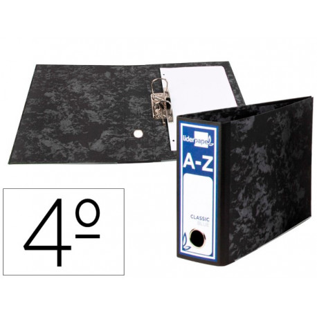 ARCHIVADOR DE PALANCA LIDERPAPEL CUARTO APAISADO CLASSIC BLUE SIN RADO LOMO 80MM NEGRO COMPRESOR MET ARCHIVADOR DE PALANCA LIDERPAPEL CUARTO APAISADO CLASSIC BLUE SIN RADO LOMO 80MM NEGRO COMPRESOR MET