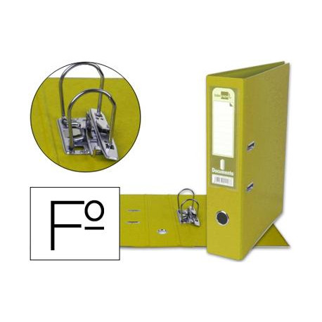 ARCHIVADOR DE PALANCA LIDERPAPEL FOLIO DOCUMENTA FORRADO PVC CON RADO LOMO 75MM AMARILLO COMPRESOR M ARCHIVADOR DE PALANCA LIDERPAPEL FOLIO DOCUMENTA FORRADO PVC CON RADO LOMO 75MM AMARILLO COMPRESOR M