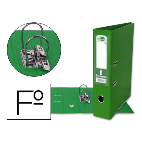 ARCHIVADOR DE PALANCA LIDERPAPEL FOLIO DOCUMENTA FORRADO PVC CON RADO LOMO 75MM VERDE COMPRESOR META ARCHIVADOR DE PALANCA LIDERPAPEL FOLIO DOCUMENTA FORRADO PVC CON RADO LOMO 75MM VERDE COMPRESOR META
