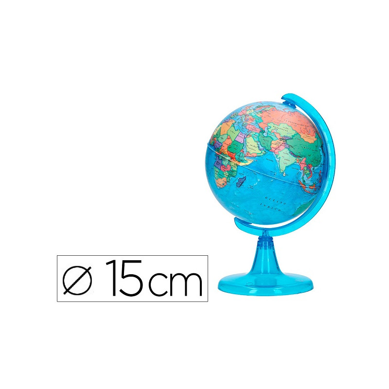 GLOBO TERRAQUEO LIDERPAPEL MAPA POLITICO DIAMETRO 15 CM