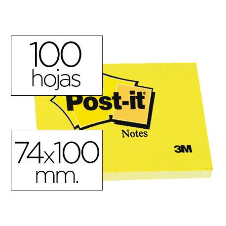 BLOC DE NOTAS ADHESIVAS QUITA Y PON POST-IT 76X102 MM CON 100 HOJAS 657 BLOC DE NOTAS ADHESIVAS QUITA Y PON POST-IT 76X102 MM CON 100 HOJAS 657