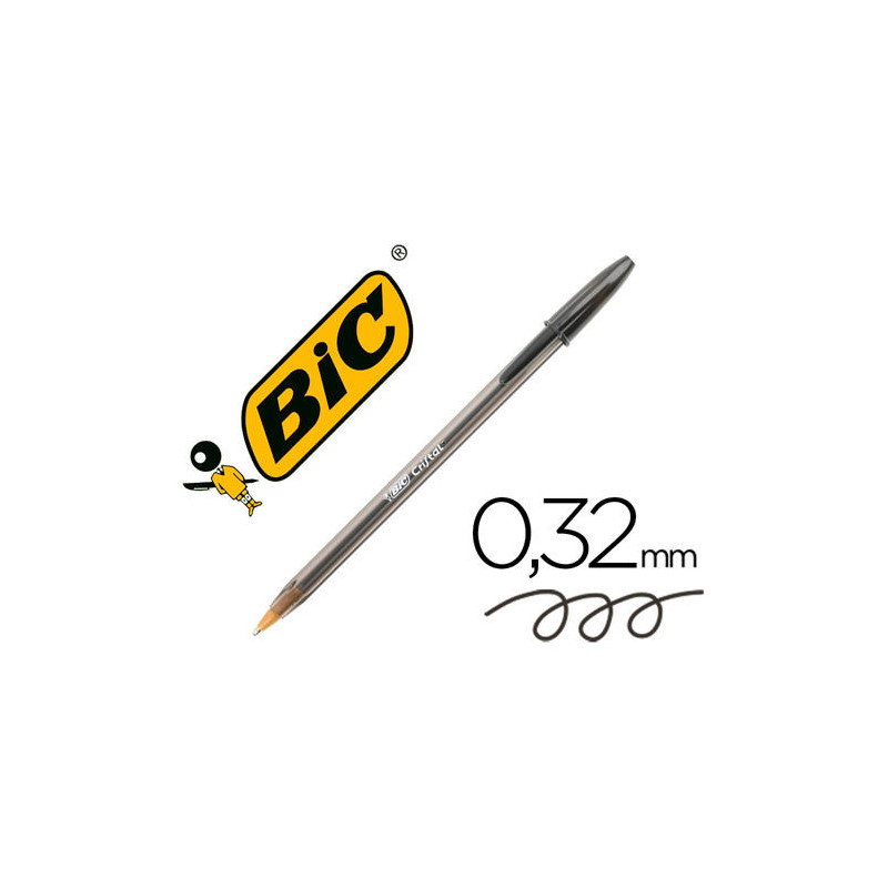 BOLIGRAFO BIC CRISTAL ORIGINAL TINTA NEGRA UNIDAD