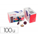 CHINCHETA LISMANIA OFFICE COLOR MARRON CAJA DE 100 UNIDADES