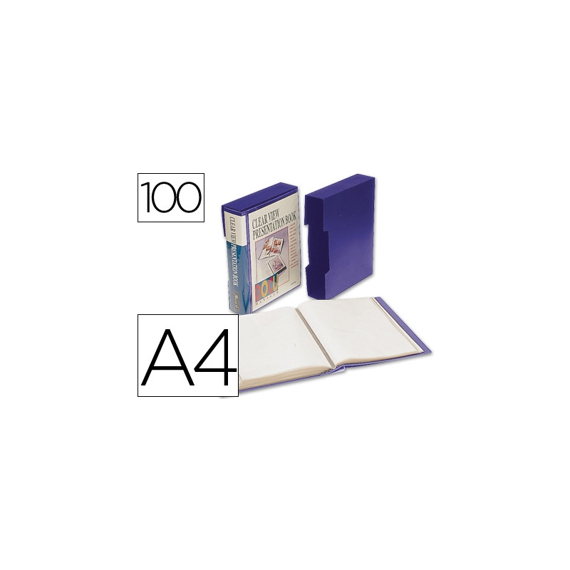 CARPETA LIDERPAPEL PERSONALIZA 37862 100 FUNDAS POLIPROPILENODIN A4 AZUL CON CAJETIN