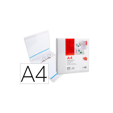 CARPETA CANGURO 2 ANILLAS MIXTAS 55MM LIDERPAPEL A4 PLASTICO COLOR BLANCO CARPETA CANGURO 2 ANILLAS MIXTAS 55MM LIDERPAPEL A4 PLASTICO COLOR BLANCO