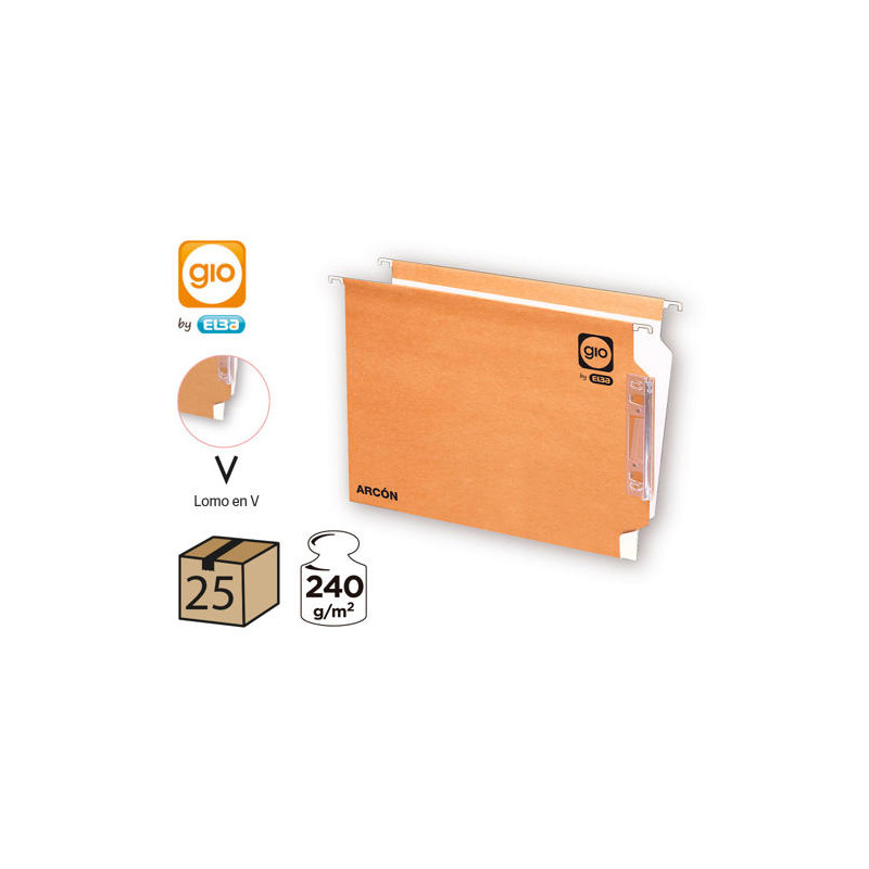CARPETA COLGANTE GIO DIN A4 VISOR LATERAL TAMAÑO 330X275X345 MM