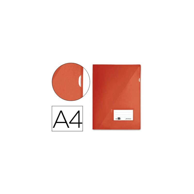CARPETA LIDERPAPEL DOSSIER A4 UÑERO ROJA