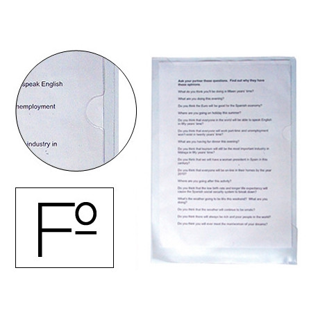 CARPETA DOSSIER UÑERO PLASTICO Q-CONNECT 180 MC FOLIO TRANSPARENTE CARPETA DOSSIER UÑERO PLASTICO Q-CONNECT 180 MC FOLIO TRANSPARENTE
