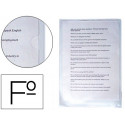 CARPETA DOSSIER UÑERO PLASTICO Q-CONNECT 180 MC FOLIO TRANSPARENTE