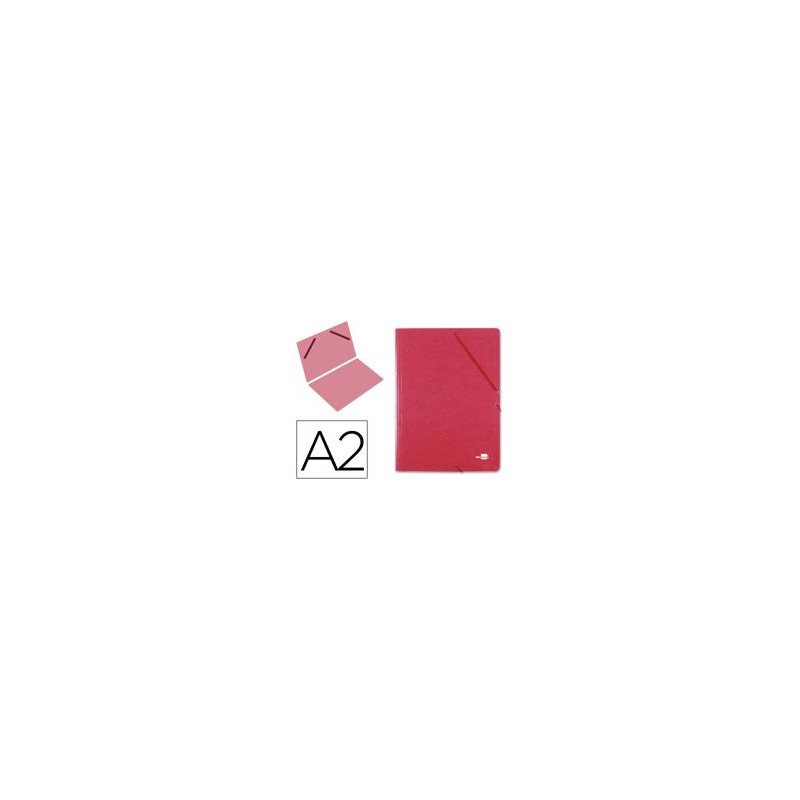 CARPETA PLANOS LIDERPAPEL A2 CARTON GOFRADO N 12 ROJO
