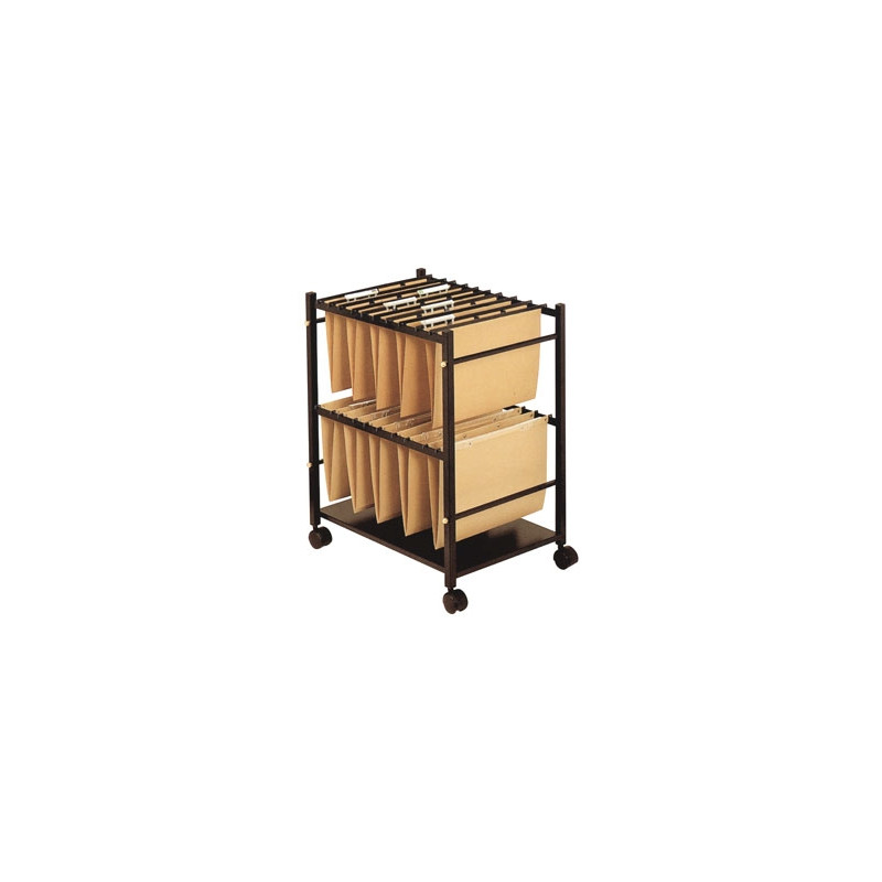 CARRITO PARA CARPETAS COLGANTES Q-CONNECT NEGRO CON RUEDAS PARA CARPETAS TAMAÑO FOLIO CARRO FIJO