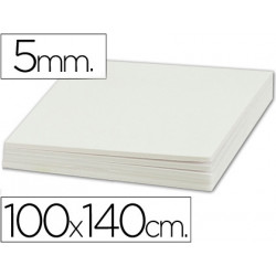 CARTON PLUMA LIDERPAPEL BLANCO DOBLE CARA 100X140CM ESPESOR 5MM