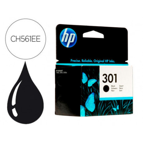 INK-JET HP N.301 NEGRO DESKJET/ 1050/ 2540/ 3050 ENVY 4500 5530 OFFICEJET 2620 4630 INK-JET HP N.301 NEGRO DESKJET/ 1050/ 2540/ 3050 ENVY 4500 5530 OFFICEJET 2620 4630