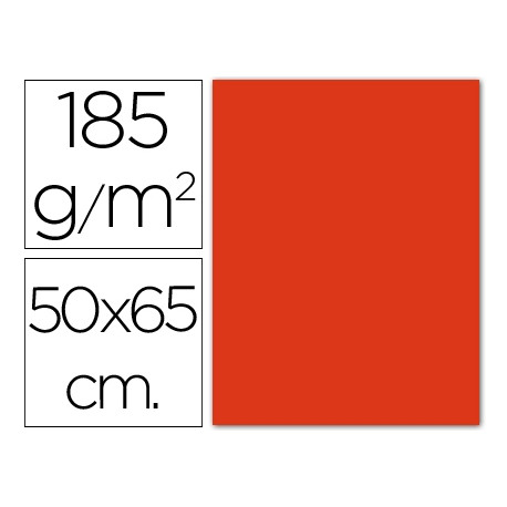 CARTULINA GUARRO TOMATE 50X65 CM 185 GR CARTULINA GUARRO TOMATE 50X65 CM 185 GR