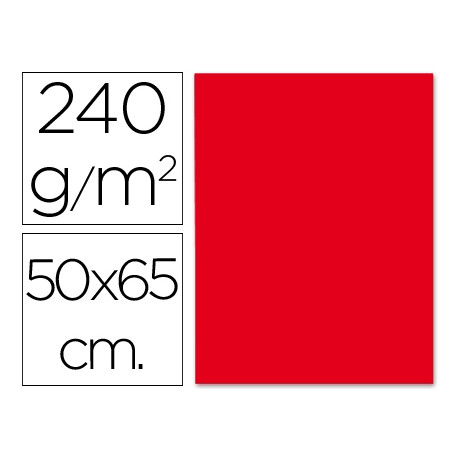 CARTULINA LIDERPAPEL 50X65 CM 240G/M2 ROJO CARTULINA LIDERPAPEL 50X65 CM 240G/M2 ROJO