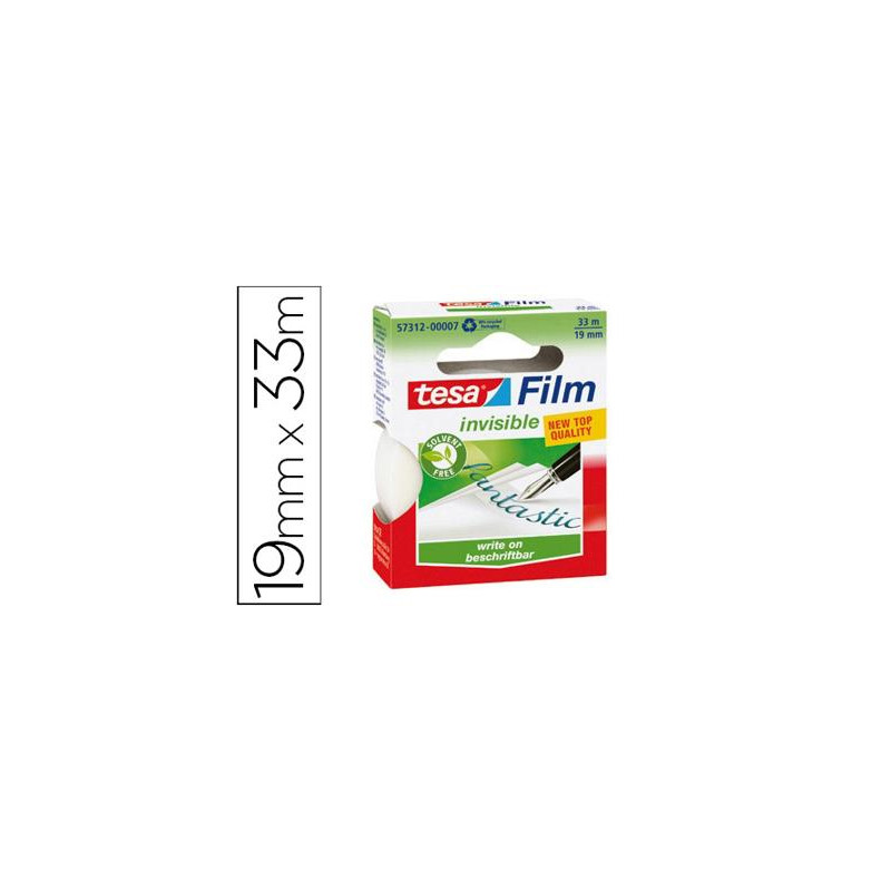 CINTA ADHESIVA TESA FILM INVISIBLE ECOLOGICA 33 MT X 19 MM