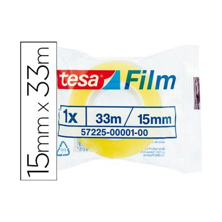 CINTA ADHESIVA TESA STANDARD 33 MT X 15 MM CINTA ADHESIVA TESA STANDARD 33 MT X 15 MM