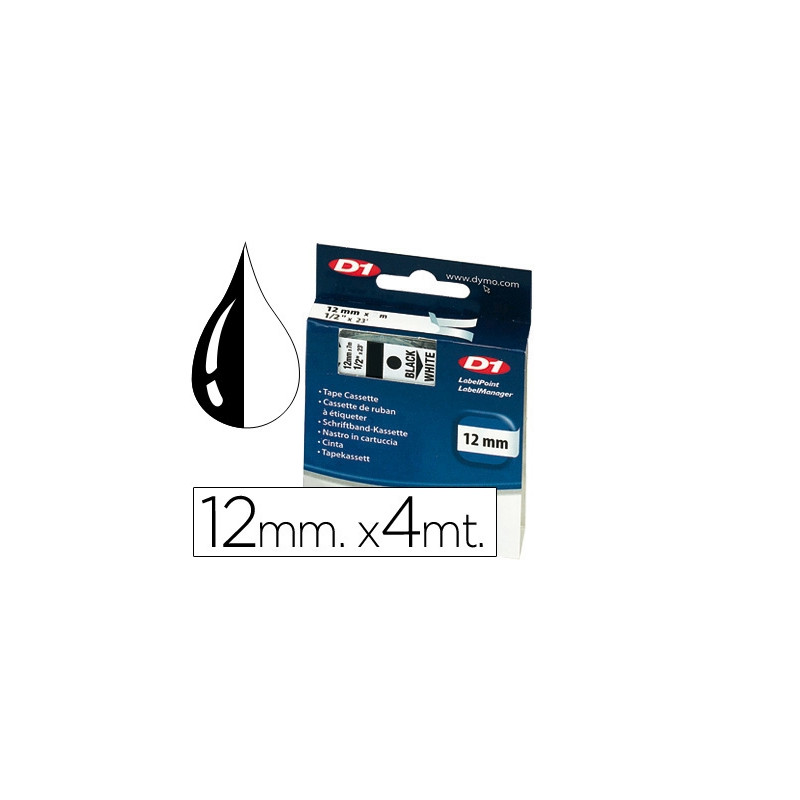 CINTA DYMO 12MM X 4MT TRANSPARENTE PARA MAQUINA LETRATAG