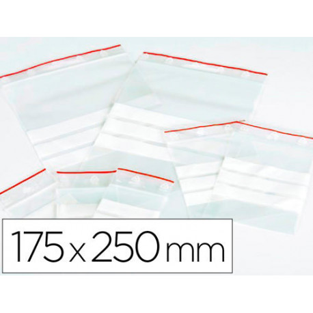 BOLSA PLASTICO AUTOCIERRE Q-CONNECT 175X250 MM PAQUETE DE 100 UNIDADES BOLSA PLASTICO AUTOCIERRE Q-CONNECT 175X250 MM PAQUETE DE 100 UNIDADES