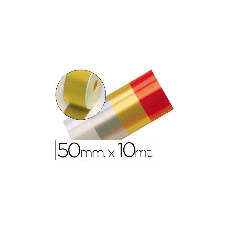 CINTA FANTASIA 10 MT X 50 MM ORO