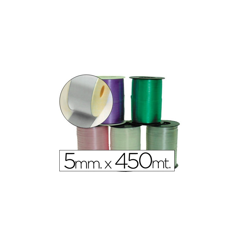 CINTA FANTASIA 500 MT X 5 MM PLATA