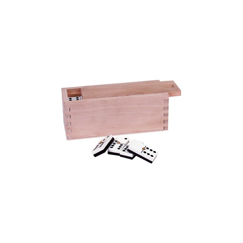 DOMINO SENIOR CAJA MADERA TAMAÑO DE LA FICHA 22X44MM