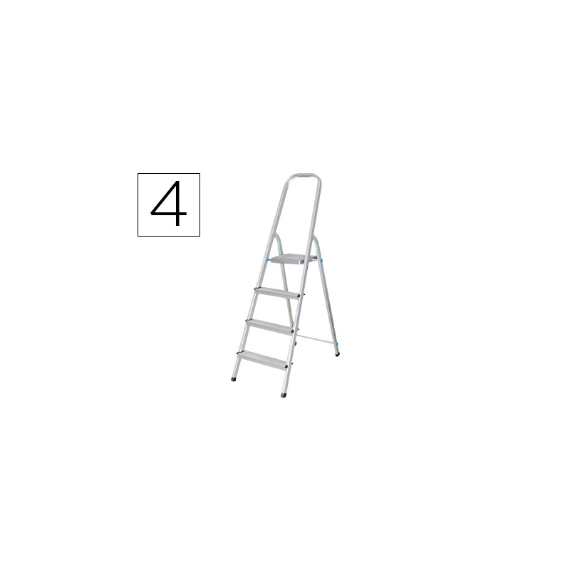 ESCALERA Q-CONNECT DE ALUMINIO 4 PELDAÑOS 860X462X1470 MM PESO MAXIMO 150 KG EN-131