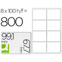 ETIQUETA ADHESIVA Q-CONNECT KF01588 TAMAÑO 99,1X67,7 MM FOTOCOPIADORA LASER INK-JET CAJA CON 100 HOJ