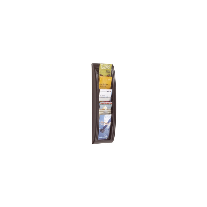 EXPOSITOR MURAL PAPERFLOW POSTALES A6 NEGRO 5 CASILLAS 650X181X95 MM