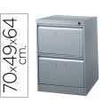 FICHERO CAJONES DE SUELO METALICO DE 2 CAJONES 70CM ALTO,64CM PROF,49CM ANCHOCOLOR GRIS N.1375