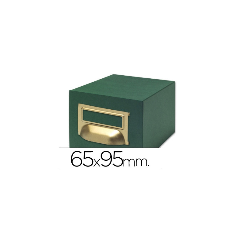 FICHERO FICHAS TELA VERDE 1000 FICHAS N.1 TAMAÑO 65X95 MM