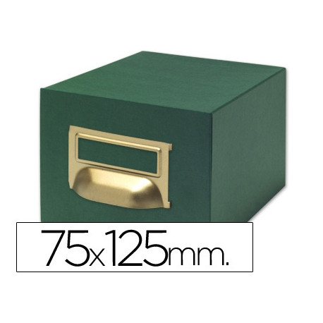 FICHERO FICHAS TELA VERDE 1000 FICHAS N.2 TAMAÑO 75X125 MM