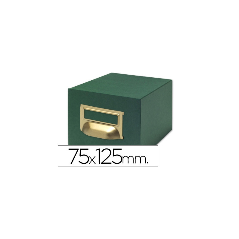 FICHERO FICHAS TELA VERDE 1000 FICHAS N.2 TAMAÑO 75X125 MM