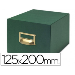 FICHERO FICHAS TELA VERDE 1000 FICHAS N.4 TAMAÑO 125X200 MM