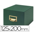FICHERO FICHAS TELA VERDE 1000 FICHAS N.4 TAMAÑO 125X200 MM